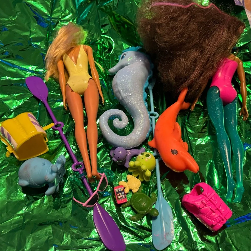 Barbie aquatic & sea life collection Dolphin, seahorse, octopus